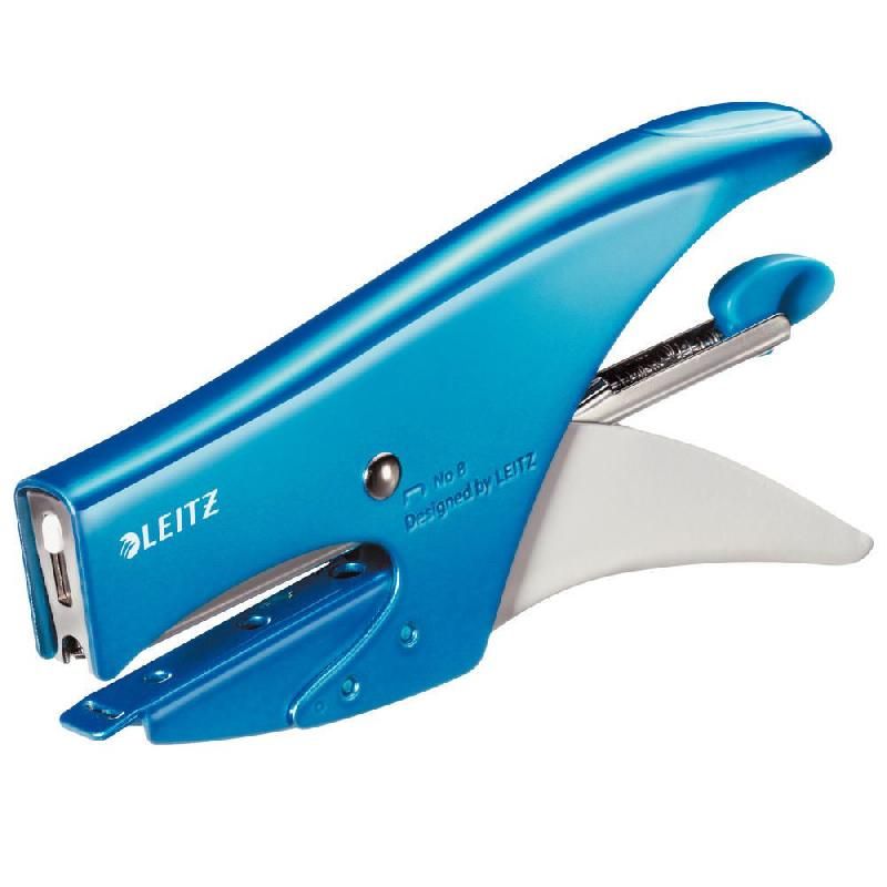 LEITZ PINCE AGRAFEUSE MÉTALLISÉE LEITZ WOW 5531 - BLEU AZUR - 15 FEUILLES