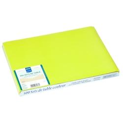 METRO Professional - 500 sets de table jetable en papier satiné gaufré - Format 30X40 cm - Couleur kiwi - vert 314123MI_0