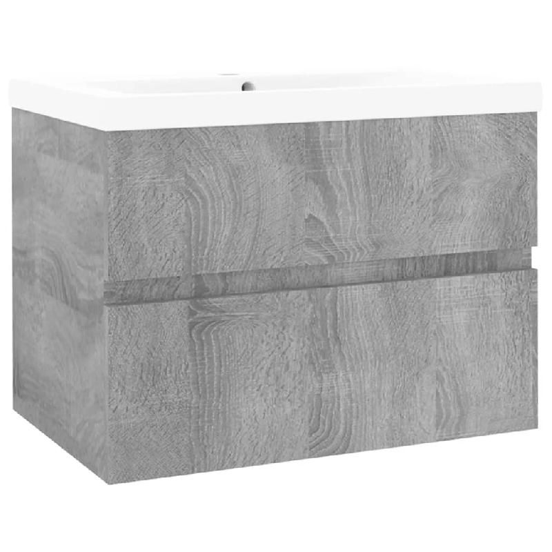 MEUBLE LAVABO AVEC BASSIN INTÉGRÉ SONOMA GRIS BOIS D\'INGÉNIERIE 02_0006882_0