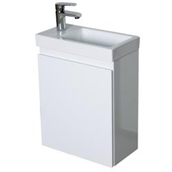 Meuble lave-mains LISA blanc + robinet chromé - blanc 3760232700129_0