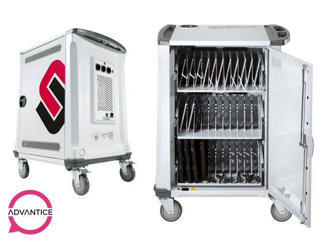 Paraproject trolley U32 - Chariot pour 32 tablettes et ordinateurs portables jusqu'à 14'' - Compact et maniable_0