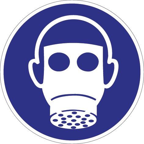 Pictogramme d'obligation - ASR A1.3/DIN EN ISO 7010 - Utiliser la protection respiratoire - Plastique_0
