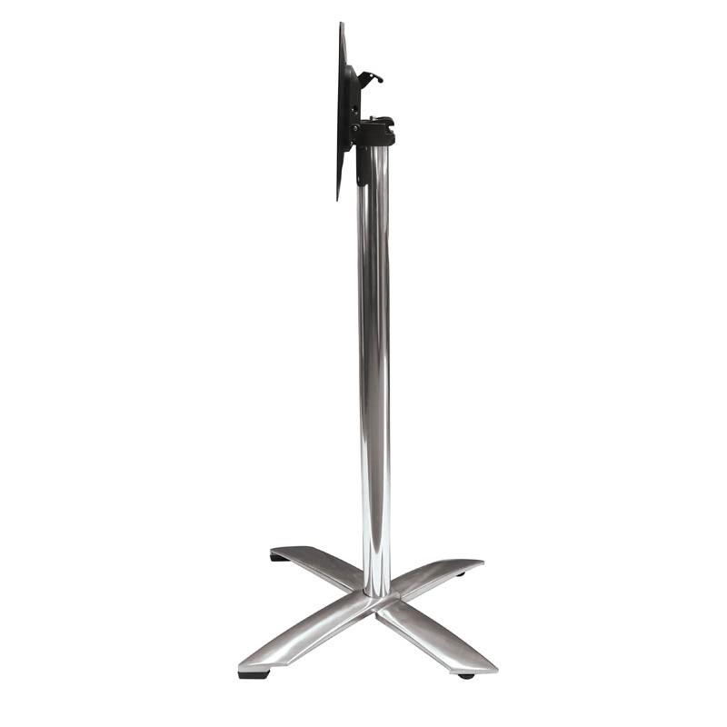 Pied de table mange debout rabattable aluminium Ugine -_0