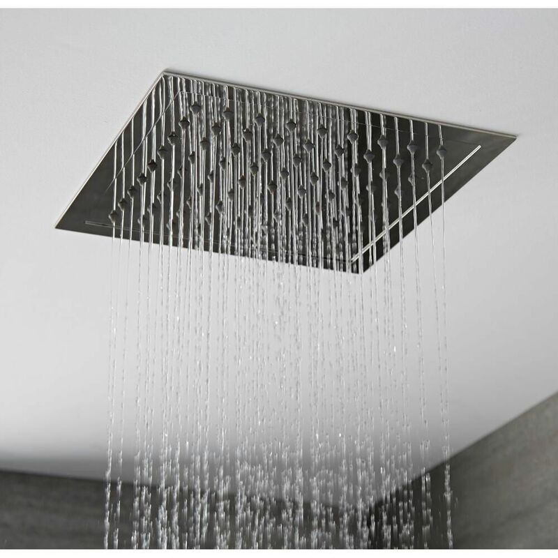 POMMEAU DE DOUCHE ENCASTRABLE PLAFOND 28X28CM