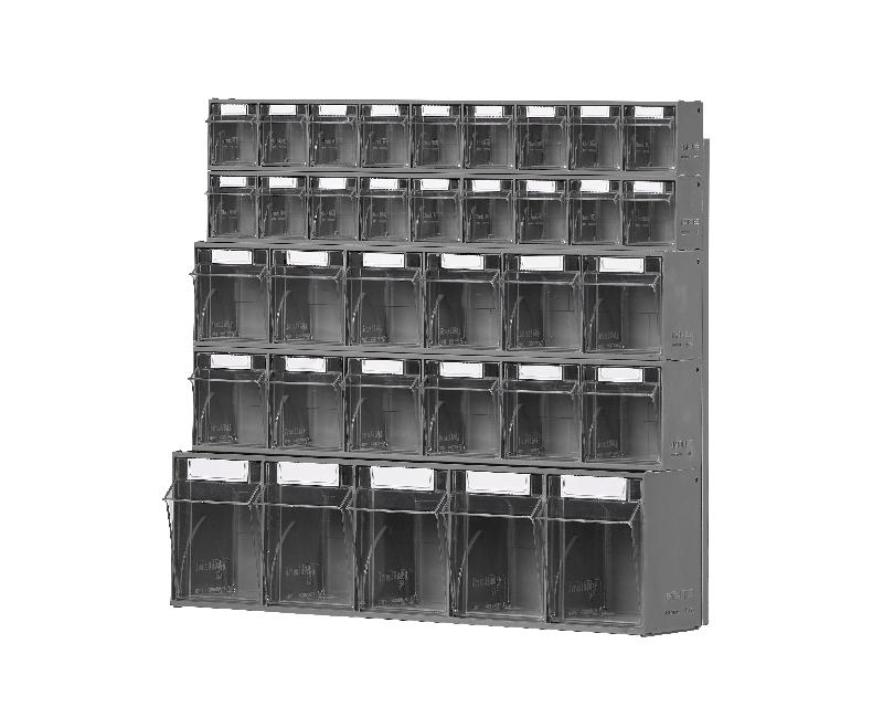 Présentoir 35 tiroirs praticbox avec support mural_0