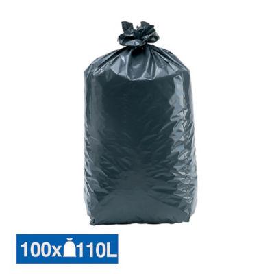 Sacs poubelle déchets lourds Tradition qualité épaisse gris 110 L, lot de 100_0