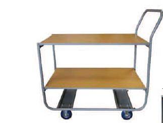 Servante 200 kg - Plateau bois MDF 14 mm - WP20A/2 - Chariot manuel à étagères_0