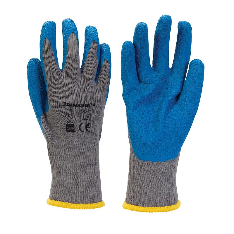 Gants de maçon Silverline - taille XL 10 - enduction latex, résistants à l'abrasion et à la perforation_0