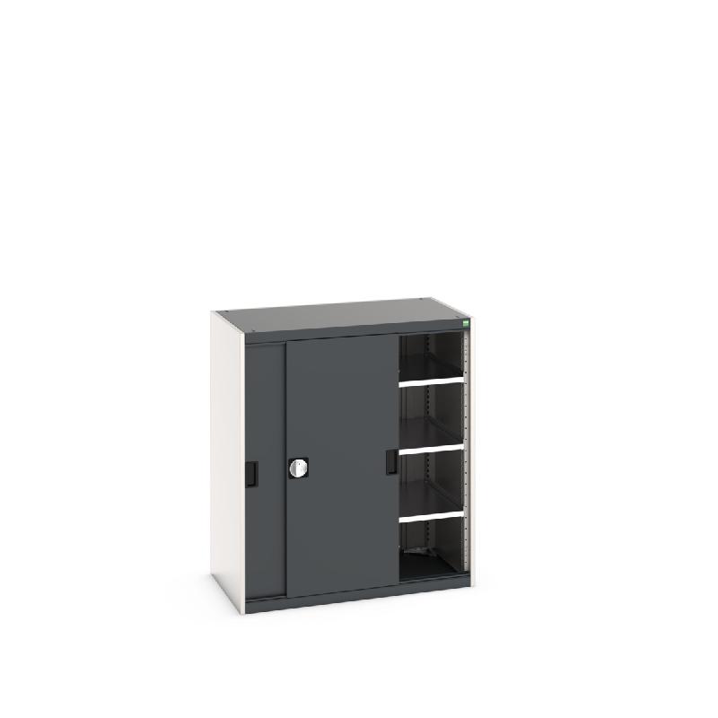 Armoire d'atelier Cubio SMS-10612-1 - Portes coulissantes - 3 tablettes réglables - 1050x650x1200mm_0