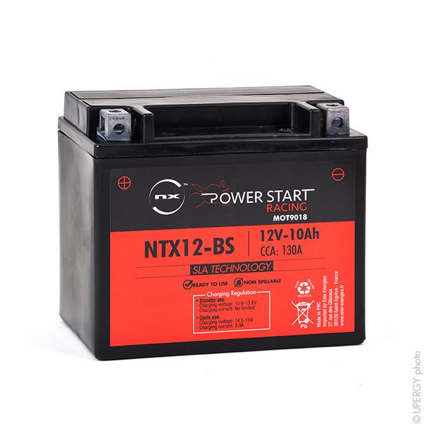 Batterie moto AGM 12V 10Ah - YTX12-BS / YB12B-B2 / NTX12-BS - NX Power Start - Haute performance et fiabilité_0