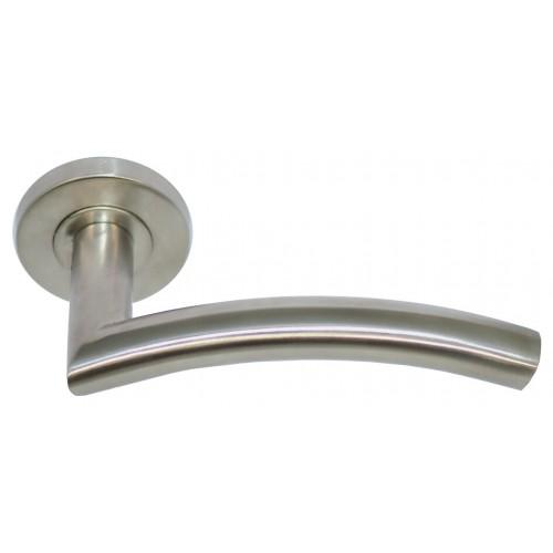 BÉQUILLE DOUBLE À ROSACE RONDE GRAVES EN INOX 304 BROSSÉ RECYCLÉ EUROWALE