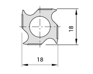 BOITE DE 10 PLAQUETTES CARBURE 18 X 18 X 1,95  (PRIX DE LA BOITE DE 10)