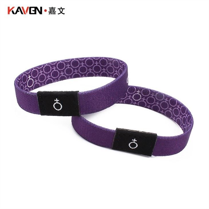 Bracelet RFID élastique en polyester - Kaven - Personnalisable avec puces HF et UHF_0