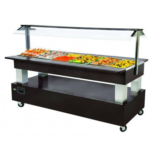 BUFFET DE SERVICE MIXTE PROFESSIONNEL 6 BACS GN 1/1