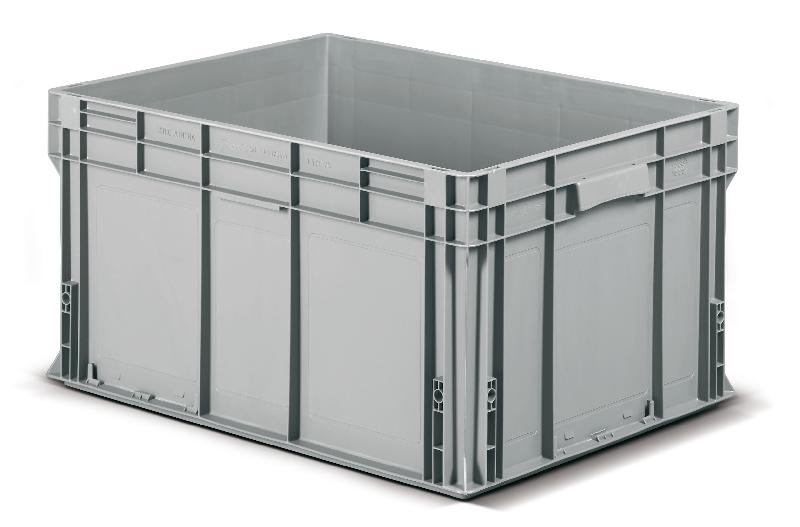 CAISSE PLASTIQUE 800X600 ATHÉNA GRISE 175 LITRES