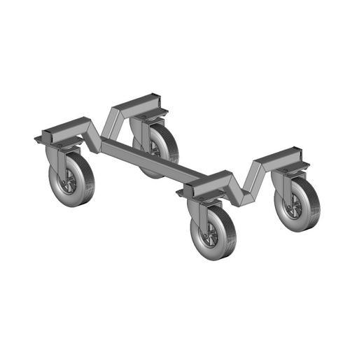 PAIRE DE CHARIOTS DE TRANSPORT POUR BUT MOBILE - EN ALUMINIUM