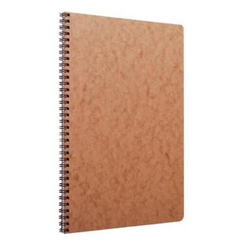 Clairefontaine Lot de 5 Cahier Age Bag A4, 100p./50 feuilles 90 g/m² reliure intégrale, couv. Coloris tabac, ligné + marge - 3329680781458_0