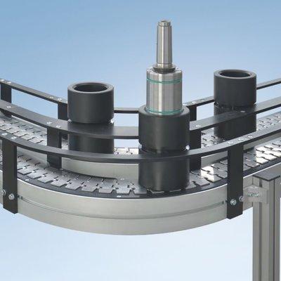 Convoyeur à chaînes charnières modulaire et robuste SBF-P 2254 - MK Technology Group - transport complexe 3D, acier, largeurs 100-205 mm_0