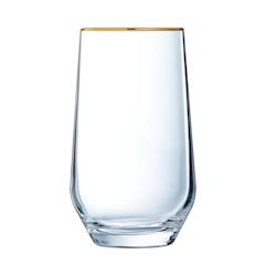 4 verres à eau 40 cl Ultime Bord Or - Cristal d'Arques - transparent 0883314783278_0