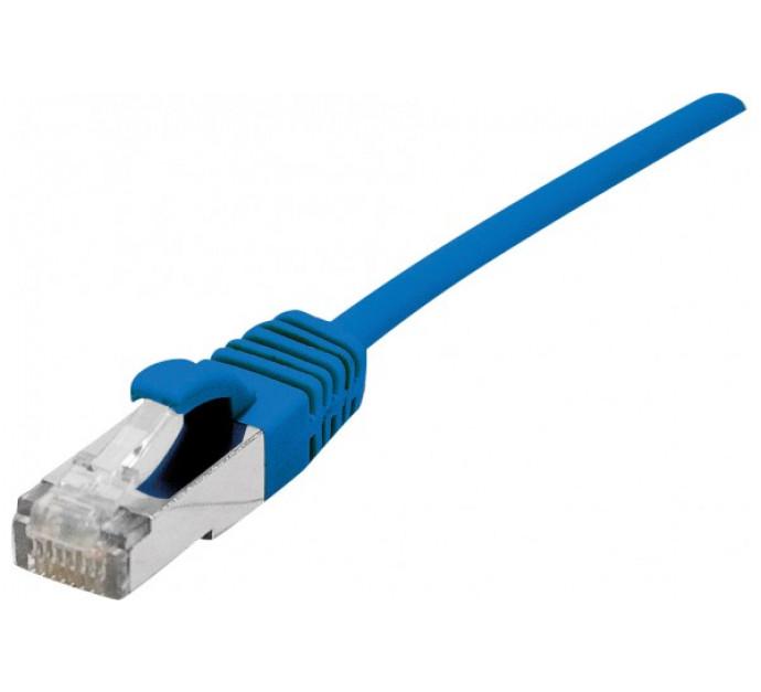 Dexlan cordon RJ45 CAT 6A S/FTP ultra-fin LS0H bleu - 0,5 m - 44% de gain de place - 10 Gbps_0