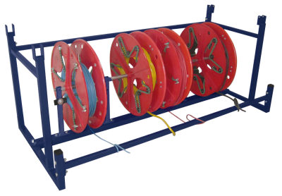 Distributeur de couronnes et bobines - Gamme BOBI 400 - 4 bobines à sandows - Charge max 80 kg_0