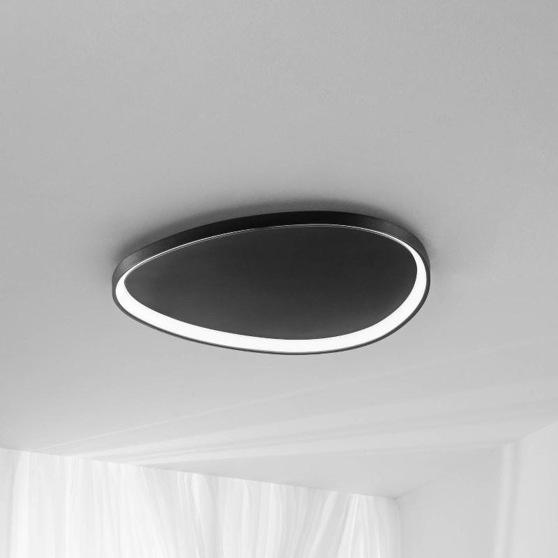 ECO-LIGHT APPLIQUE MURALE LED KLAPTON, NOIR, Ø 85 CM, ALUMINIUM, CCT