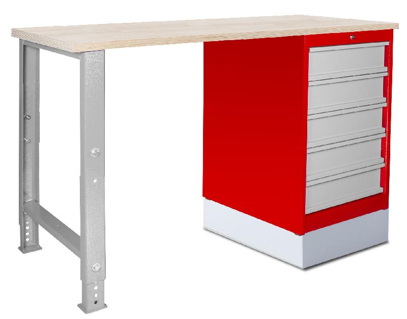 ÉTABLI MODULAIRE 150 CM AVEC ARMOIRE À TIROIRS MW-TOOLS MOD151R