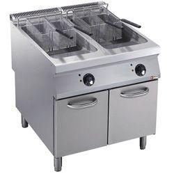 Friteuse électrique 2 cuves de 23 litres sur meuble 