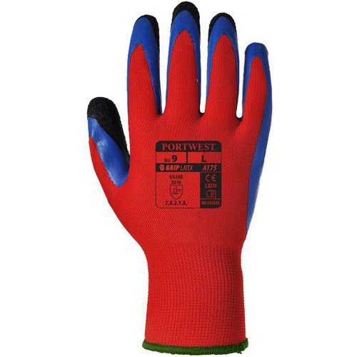 GANT DE MANUTENTION DUO-FLEX DOUBLE ENDUCTION A175 ROUGE 10 - PORTWEST