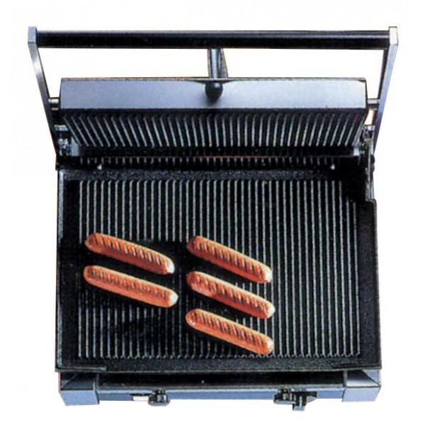 Grill sandwich simple plaques supérieure et inférieure rainurées 355 x 255 mm - EG1000_0