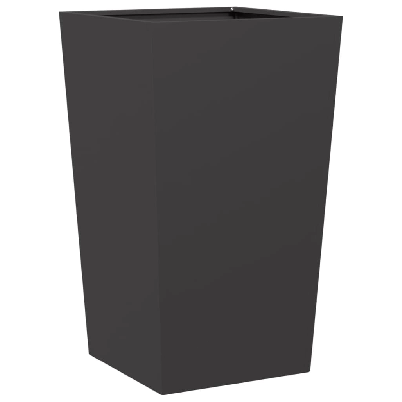 Helloshop26 - Jardinière bac lit surélevé plantes fleurs terrasse jardin 45 x 45 x 75 cm acier noir 02_0037609 - 3000217861712_0