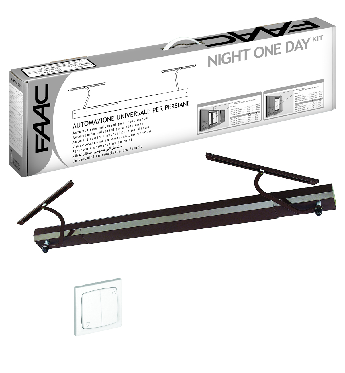 KIT NIGHT ONE DAY MARRON AUTOMATISME VOLET BATTANT FAAC - FAAC