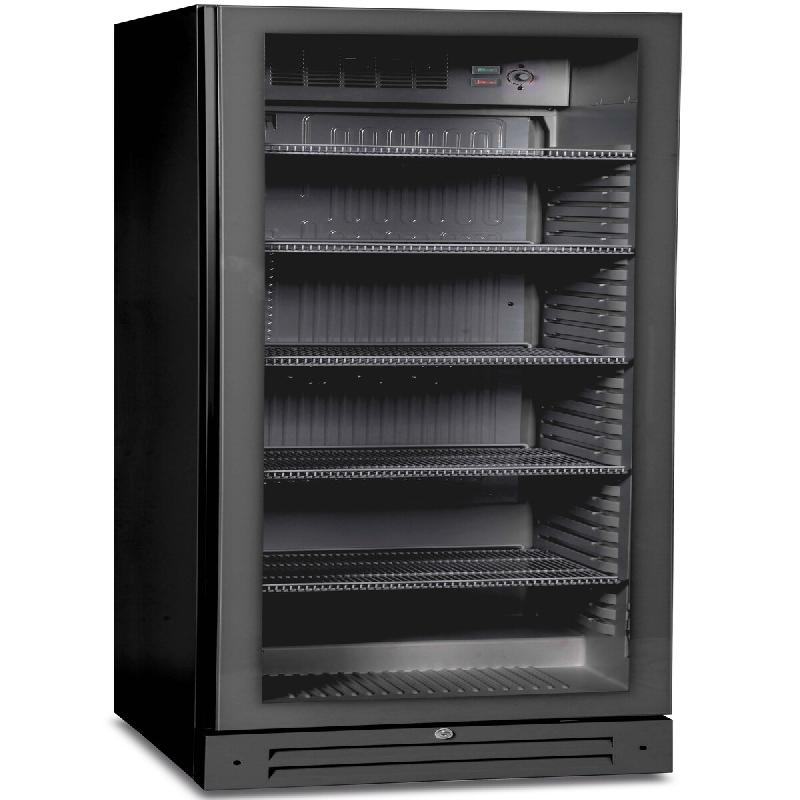 KLIMAITALIA Frigo, présentation des boissons. Porte en verre à l’infini. LED. 210 bouteilles 50 cl. 560 boîtes 33 cl. T° 0°C/+10°C. Mod. ICOOL_0