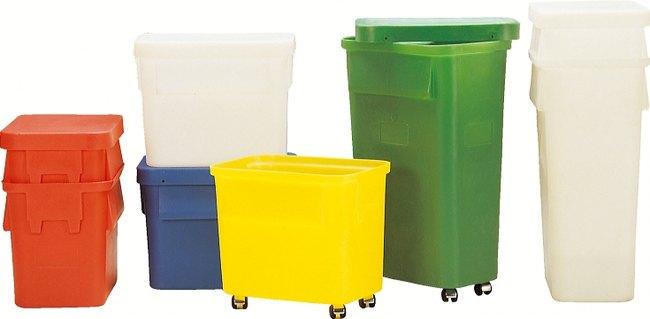 BAC POLYÉTHYLÈNE 75 LITRES ERCOBOX AVEC ROULETTES BLANC - MANUTAN COLLECTIVITÉS