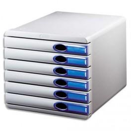 LEITZ MODULE DE RANGEMENT ALLURA 6 TIROIRS BLEU 39X32.5X27 CM 52080005