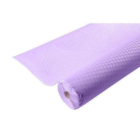 LOT DE 16 - NAPPE EN ROULEAU PAPIER GAUFRÉ TOILE DE LIN - 1,18 X 15M - LILAS
