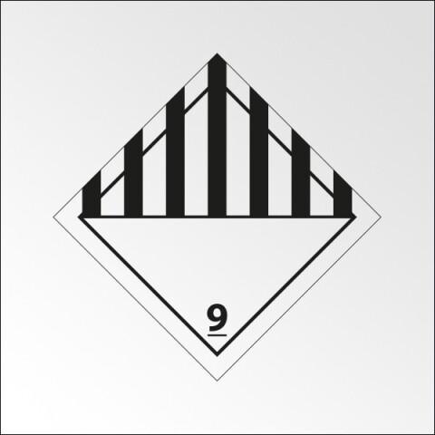 LOT DE 4 - PLAQUE DE TRANSPORT ADR 9 - MATIÈRES ET OBJETS DANGEREUX - NORME ADR - 100 X 100 MM - PVC