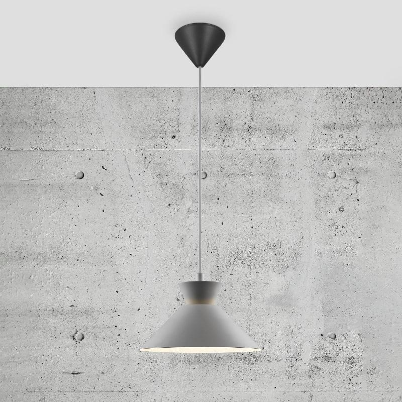 NORDLUX SUSPENSION DIAL AVEC ABAT-JOUR MÉTALLIQUE, GRIS, Ø 25 CM