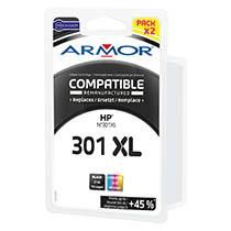 PACK CARTOUCHE OWA COMPATIBLE HP 301XL  COULEURS POUR IMPRIMANTE JET D'ENCRE