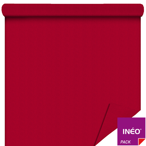 Papier cadeau kraft 60g couleur rouge - rouleau 80cm x 40m personnalisable, résistant et esthétique_0