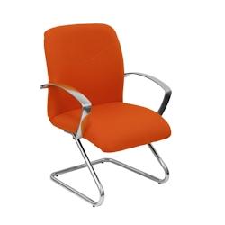 Piqueras y Crespo Sillón Caudete confidente patín bali naranja oscuro - rouge multi-matériau 117CPBALI305_0