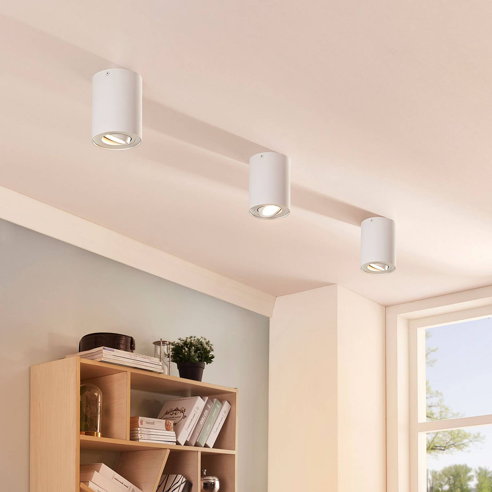 ARCCHIO SPOT POUR PLAFOND JOLINA, ROND, BLANC, 13 CM, MÉTAL