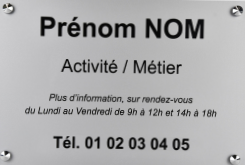 Plaque d'entreprise en aluminium - Résistante, premium et moderne - Épaisseur 1.5mm_0