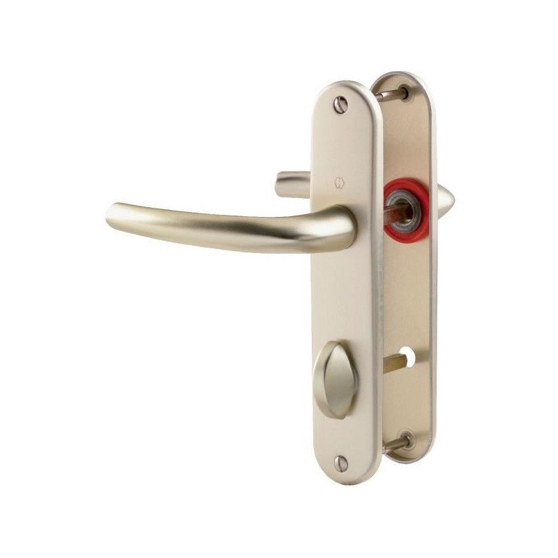 ENSEMBLE SAN DIEGO PETIT MODEL TYPE À CONDAMNATION FINITION F2 ALUMINIUM ASPECT CHAMPAGNE - HOPPE - 3230397