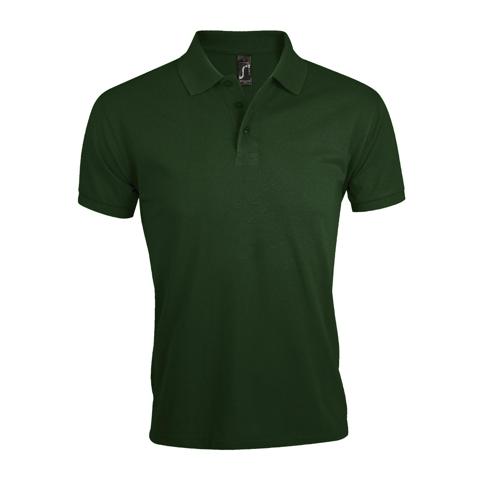 POLO PERSONNALISABLE HOMME PRIME EN POLYESTER VERT BOUTEILLE
