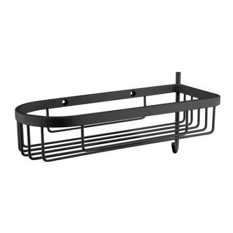 PORTE SAVON GRAND HOTEL PANIER ANGLE OU MURAL 27 CM/11 CM NOIR - CRISTINA ONDYNA GH15213