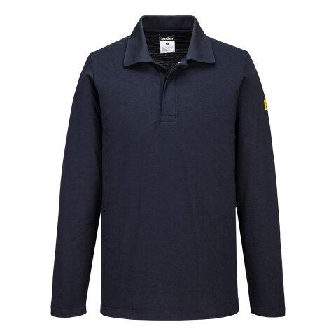 PORTWEST AS23 POLO MANCHES LONGUES ESD MARINE - TAILLE L