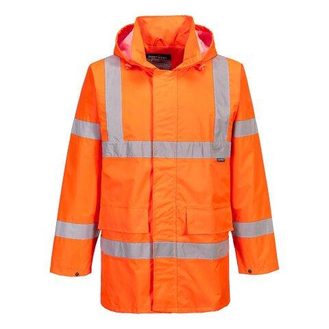 PORTWEST S160 VESTE DE PLUIE LITE TRAFFIC ORANGE - TAILLE M