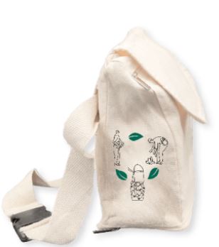 Sac écologique 100 % coton naturel recyclé 280 g/m² - doublure RPET - 28H x 24L x 10P cm_0
