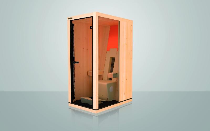 Cabine de sauna infrarouge Ergo Balance 1 Plus - 1 personne - 2450W - Epicéa - 135x90x206cm_0